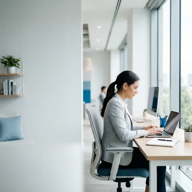 Professionals discussing job search and career planning at a table